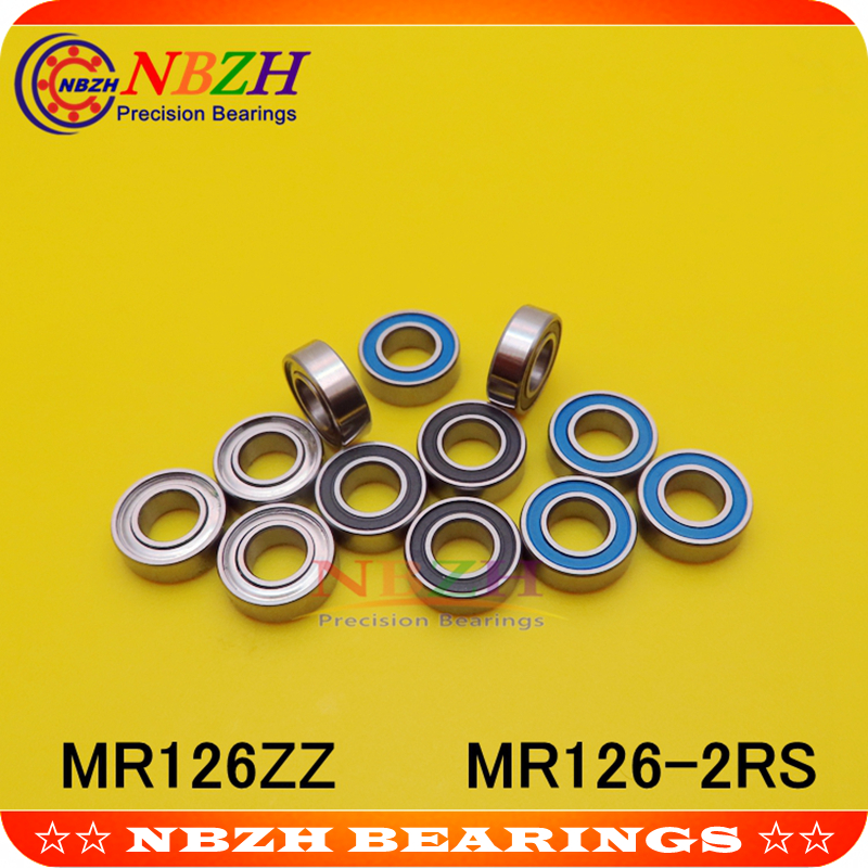 MR126ZZ Bearing ABEC-5 (10PCS) 6*12*4 mm Miniature MR126Z Ball Bearings MR126 ZZ L-1260ZZ MR126RS MR126-2RS SMR126ZZ SMR126-2RS