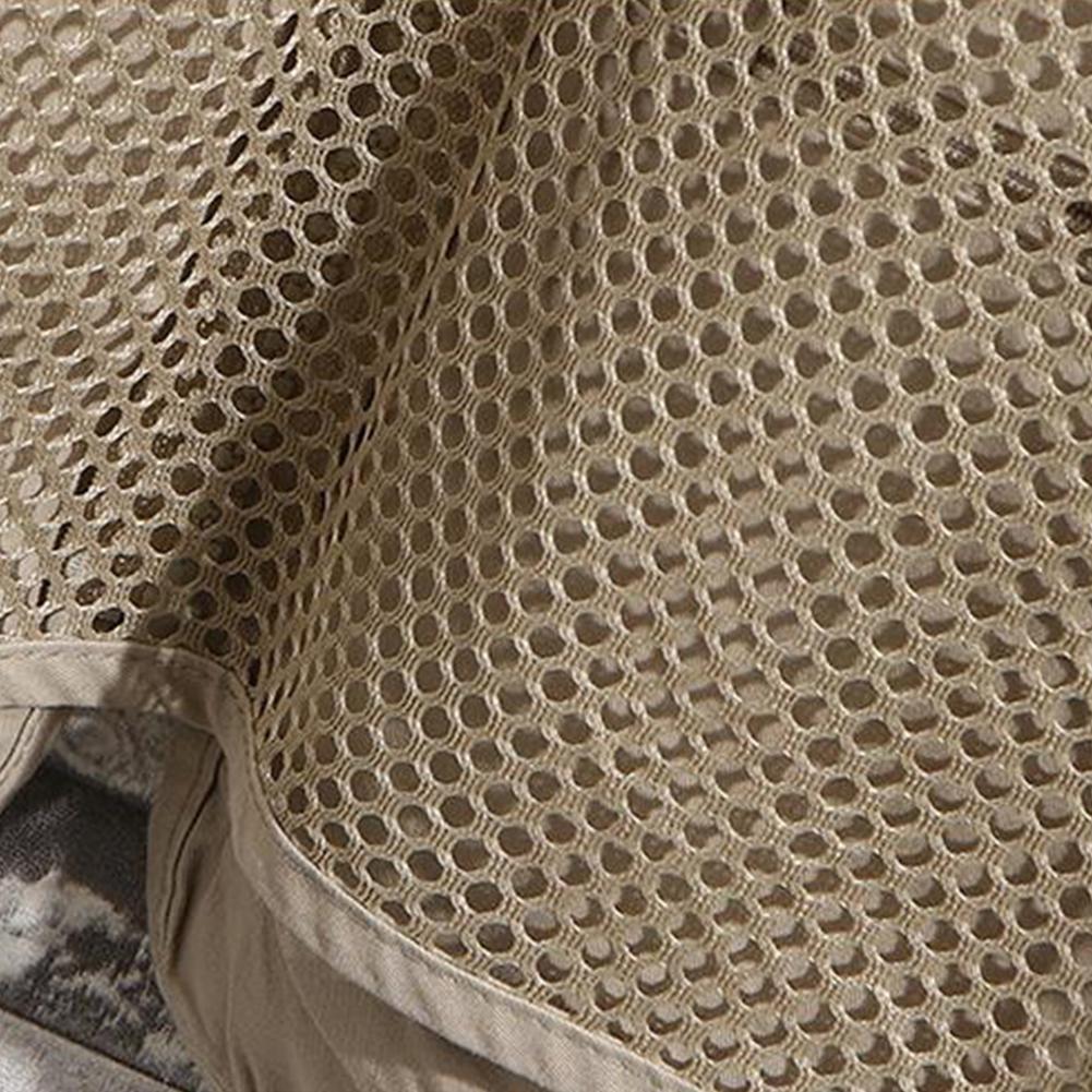 Waterproof Mesh Vest Jacket Multi Pocket Waistcoat for Outdoor Fishing Hiking