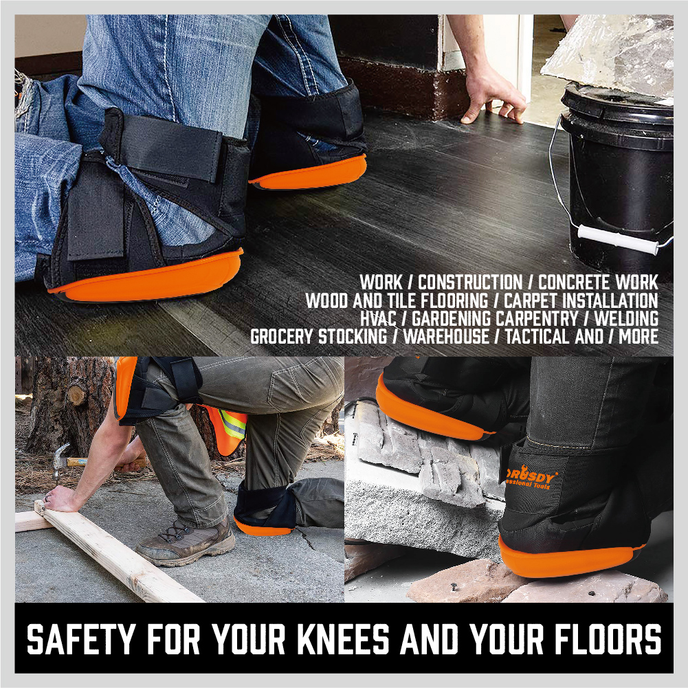 HORUSDY Gel Knee Pads for Work Construction, Gardening, Cleaning, Flooring and Garage - Heavy Duty Support Knee pads