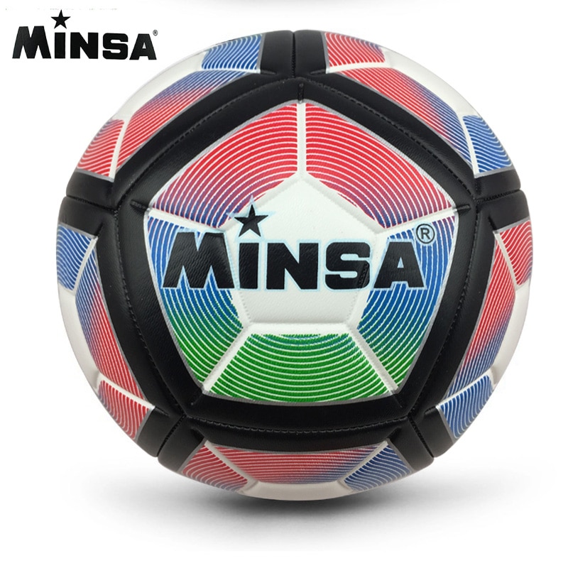 MINSA-balón de fútbol estándar de A ++, pelota de entrenamiento de PU, Balón de pie, tamaño oficial 5, voetbal, nueva ,