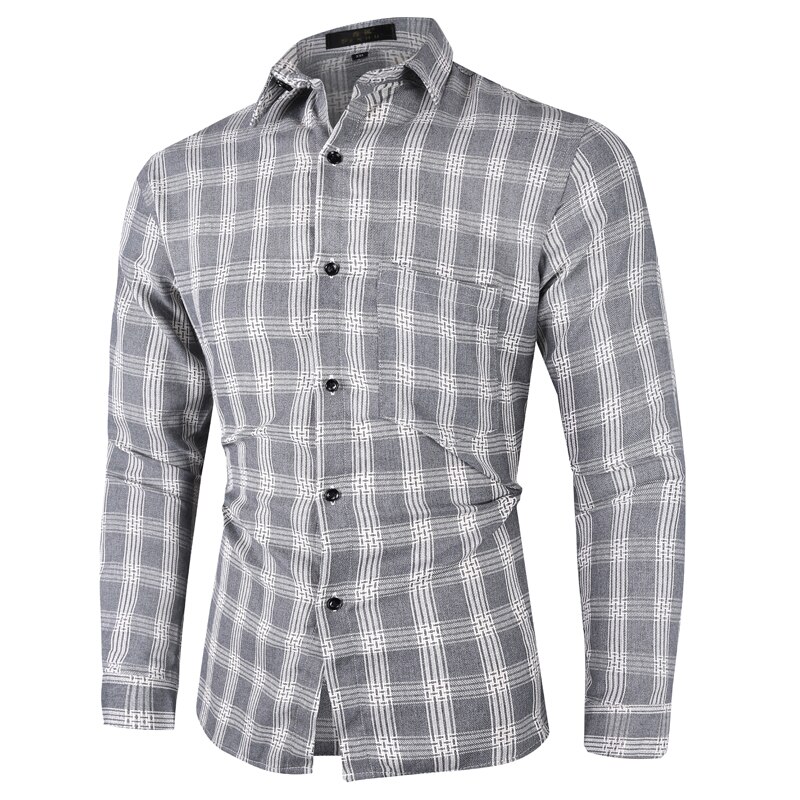 Amerikaanse maten heren geruite overhemden 100%  katoenen casual lange mouwen modieus jeugd overhemd regular fit heren blouse
