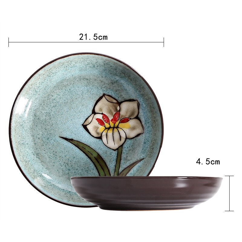 European-style dinner plate ceramic deep plate dinner plate service plate disc cake plate western food steak disc kitchen board: c