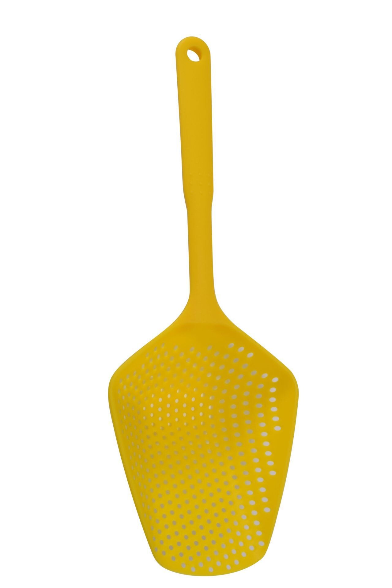 Non-Stick Water Leakage Shovel Long Scoop Plastic Hangable Storage Kitchen Gadgets Portable Cooking Tool Kitchen Accessories: yellow