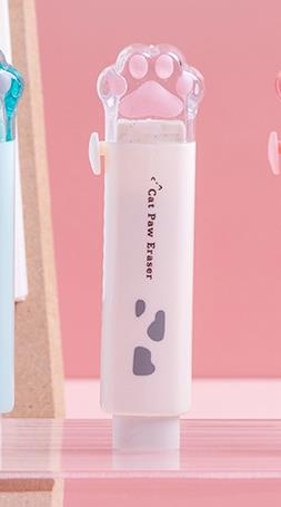 Gomme Portable Kawaii, propre sans miettes, chat, papeterie Kawaii, fournitures scolaires pour enfants: Bleu marine