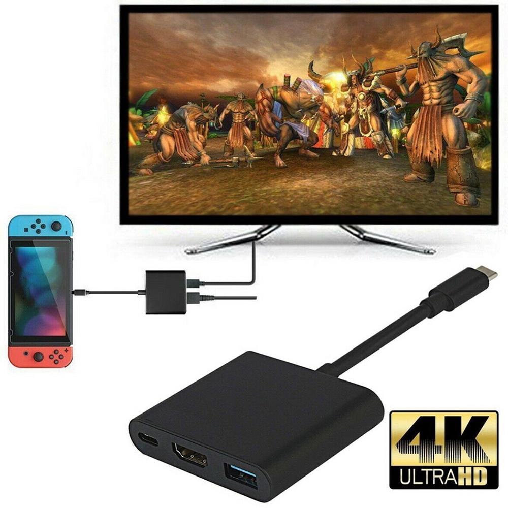 USB-C to HDMI Adapter - Type-C Male to USB 3.0/HDMI Female - for MacBook, Chromebook Pixel