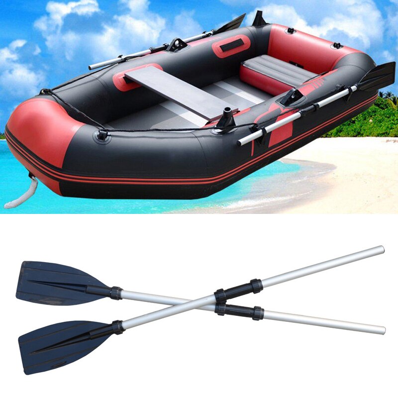 Remos de barco de aluminio reforzado desmontable de 126cm, remo largo de remos, bote inflable de PVC, accesorios para Kayak de pesca, 2 piezas