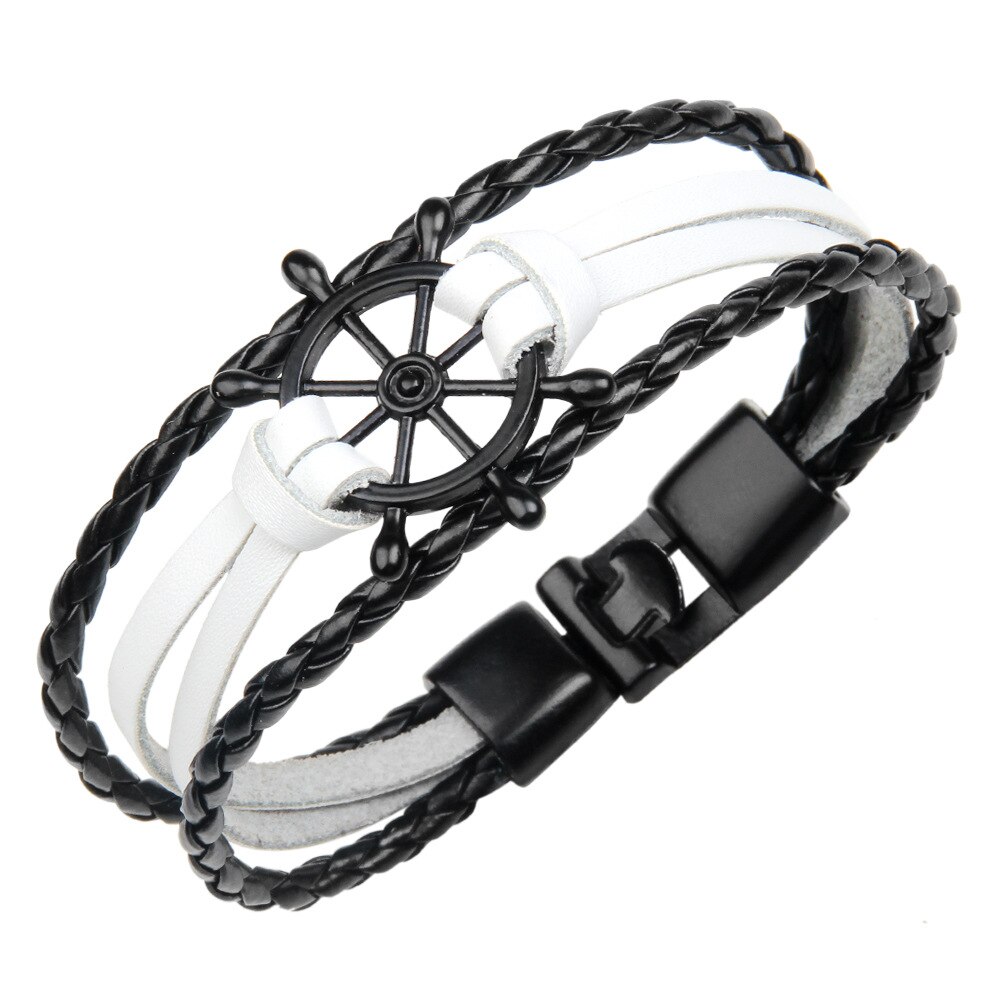 Armband Mode Persoonlijkheid Lederen Heren Armband Creatieve Roer Armband Anime Cosplay: c