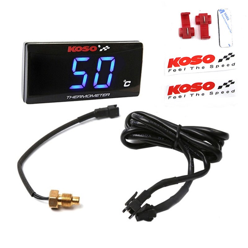 Meter Motorfiets Water Temperatuur Digitale Hygrometer Thermometer Sensor Digitale Display Hygrometer Temperatuur Sensor Intellige: blue