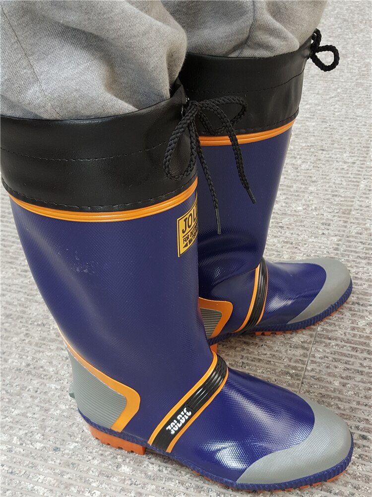 Rubber Waders White Race Big Size Wading Waterproof Long Boots Men Aqua Mud Rain Shoes Fishing Water Garden High Wellies