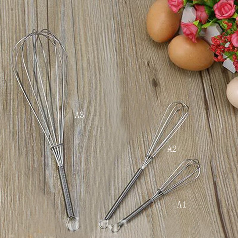 Rostfritt stål handtag äggvisp dryck visp mixer skummaskin kök äggvisp mini handtag mixer omrörare verktyg