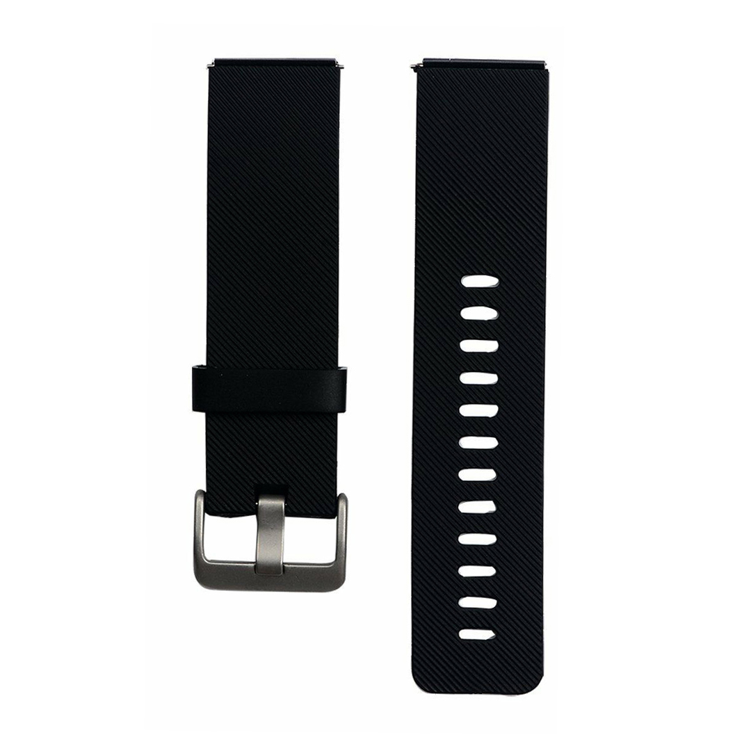 Bracelet de rechange pour Fitbit Blaze Watch, en Silicone souple, avec barre de ressort, 8 couleurs: Black / L