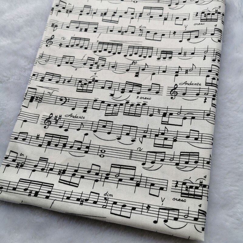 Tessuti in tessuto di cotone con stampa di Nota musicali tessuto economico per maschera larghezza 110cm panno per materiale patchwork cucito fai-da-te