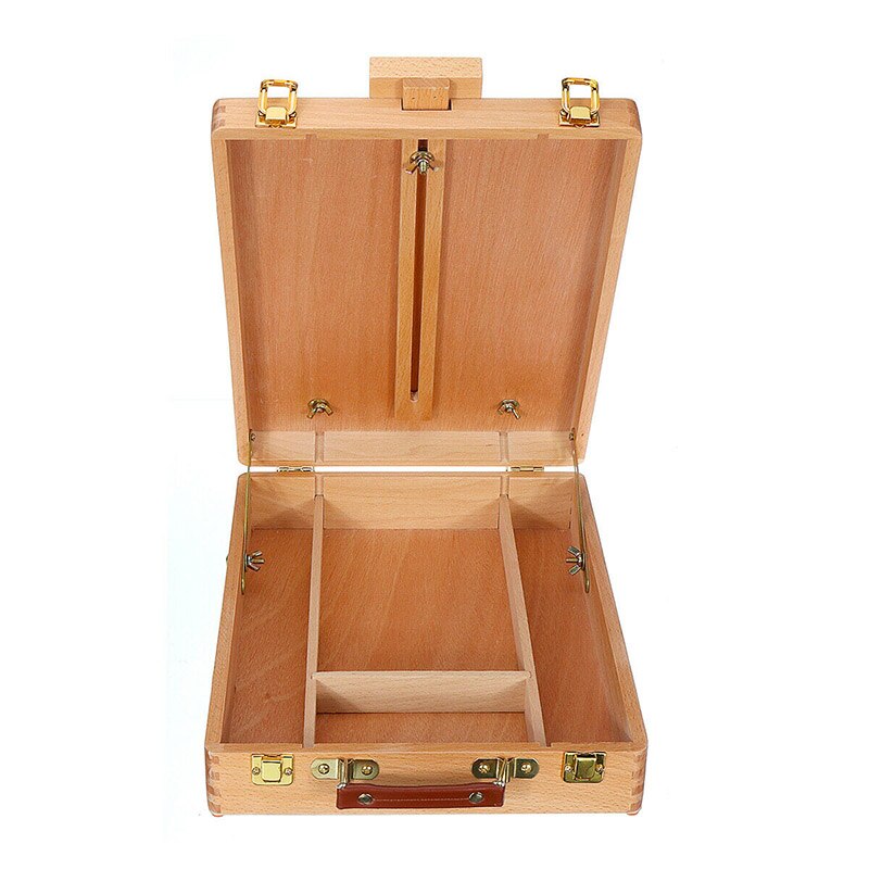 Portable Sketch Easel Wooden Desktop Easel Artist Desktop Drawing Board Standing Easel Watercolor Oil Painting Art Supplies