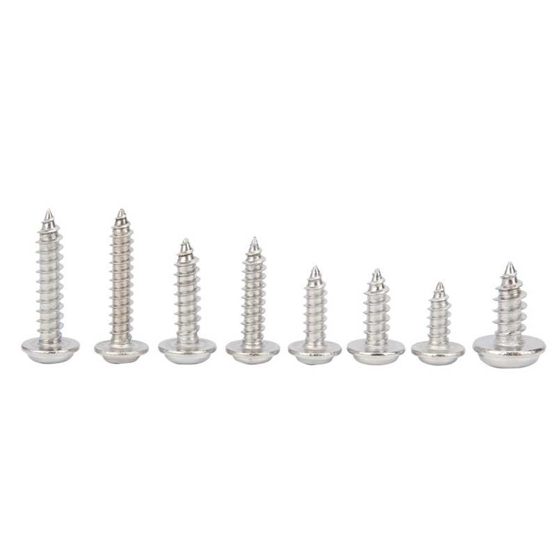 Self Tapping inserts 340pcs Stainless Steel Screw Self Tapping Screws Hardware Fastener Parts for Plastic Wood Helical Screw