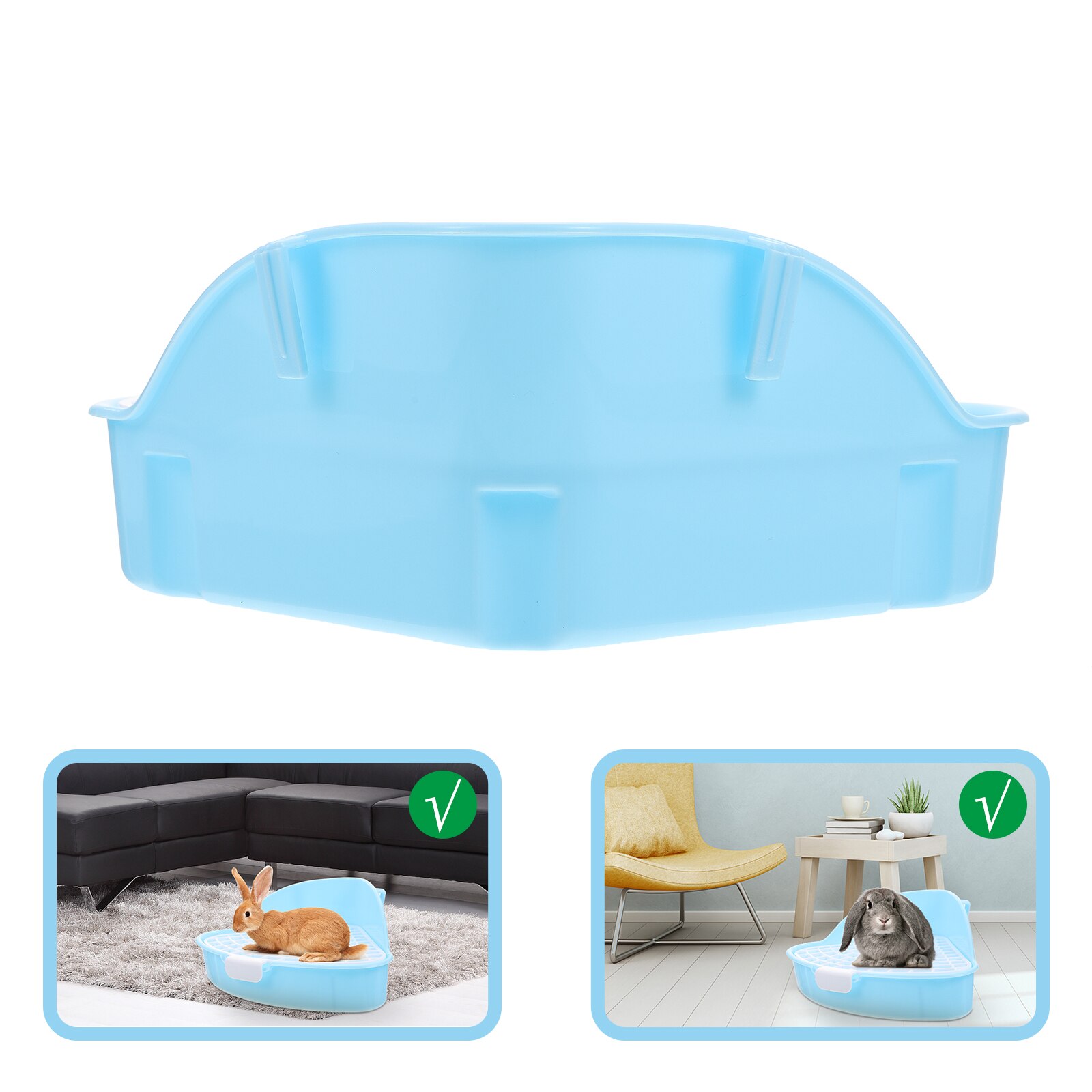 Triangolo coniglio lettiera coniglietto Toilette vasino allenatore lettiera in plastica