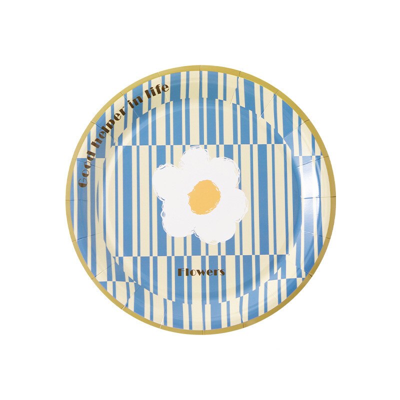 100pcs party degradable Disposable Tableware paper plate Birthday Party Supplies Wedding Decor Picnic round square Tableware: 01 / 100pcs