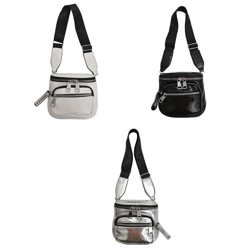 Nueva bandolera de hombro de Color sólido de coreana bolso de hombro ancho