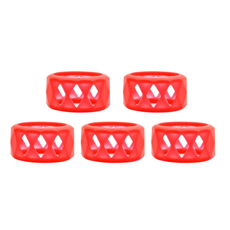 5Pcs Fatube Bubble Glazen Buis Anti Kraken Siliconen Beschermhoes Mesh Decoratieve Cover Voor Glas: Rood