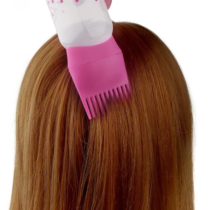 Bouteilles de teinture pour cheveux 2 pièces bouteilles d'applicateur de coloration pour cheveux applicateur de cheveux de coiffure avec des lignes d'échelle