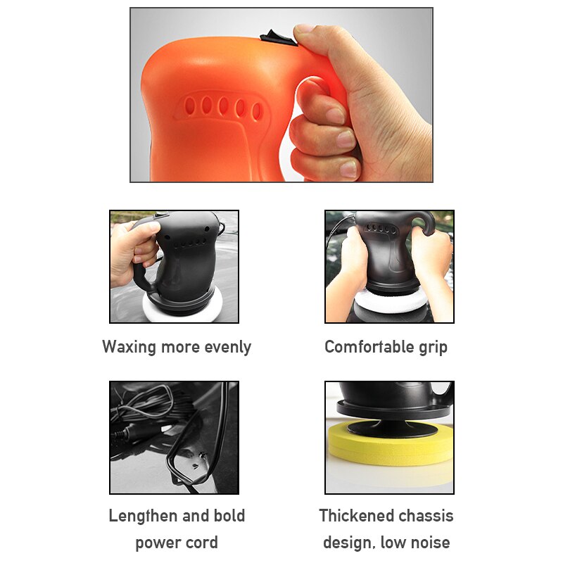 12V 40W Polishing Machine Car Auto Polisher Electric Tool Buffing Waxing Waxer Tool Buffing Sanding Waxing Grinding Tools