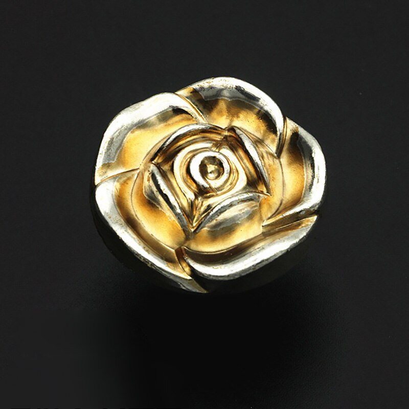 Vintage Roses Flower Shape Alloy Cabinets Knobs & Knobs Furniture Handles Door Knob Cabinet Drawer Pull Handle for Home Hardware: F
