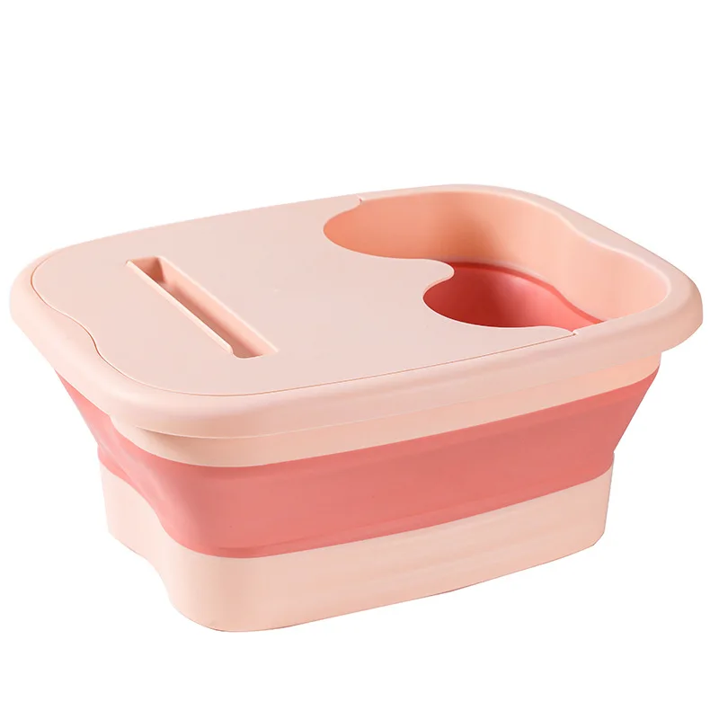 Balde de massagem dobrável para banho de pés, balde de imersão, bacia dobrável, spa, banho de pés, sauna doméstica, banheira, pedicure, banheira: Azul