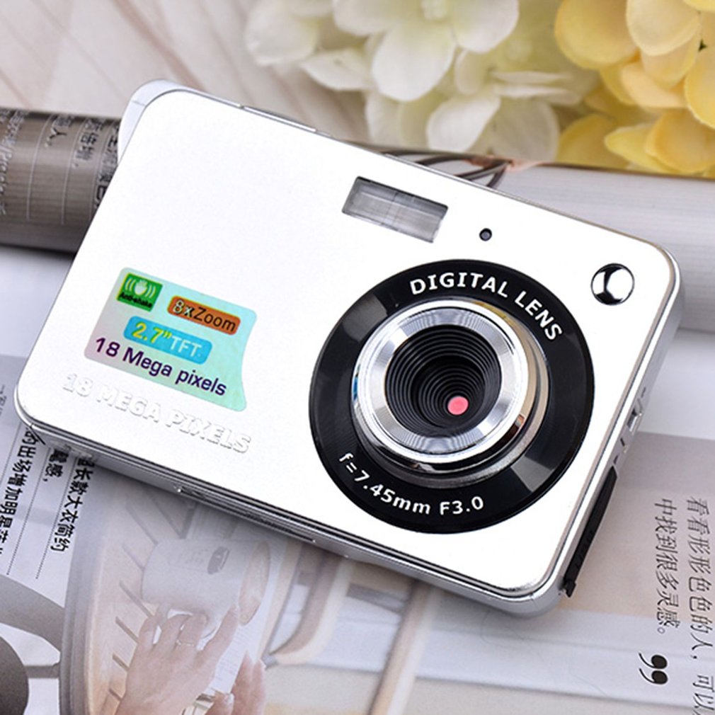 2,7 zoll TFT HD Digital Kamera LCD Anzeige 18MP 720P 8x Zoomen Anti-Shake Camcorder Video CMOS Mikro kamera freundlicher