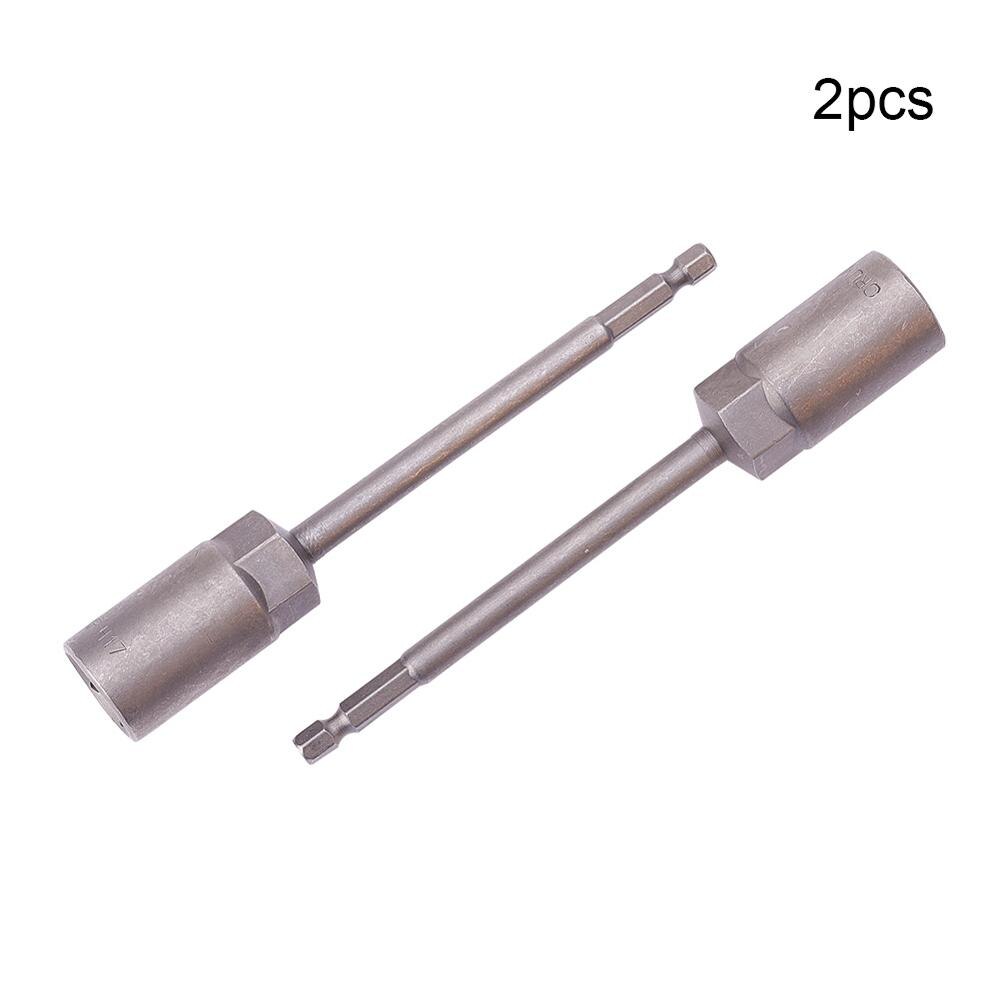 1/4 " drev 7 ~ 17mm sekskantede fatninger 150mm totallængde metalstødmøtrik sætter driver socket bit håndværktøjssæt 1 ~ 5 stk.