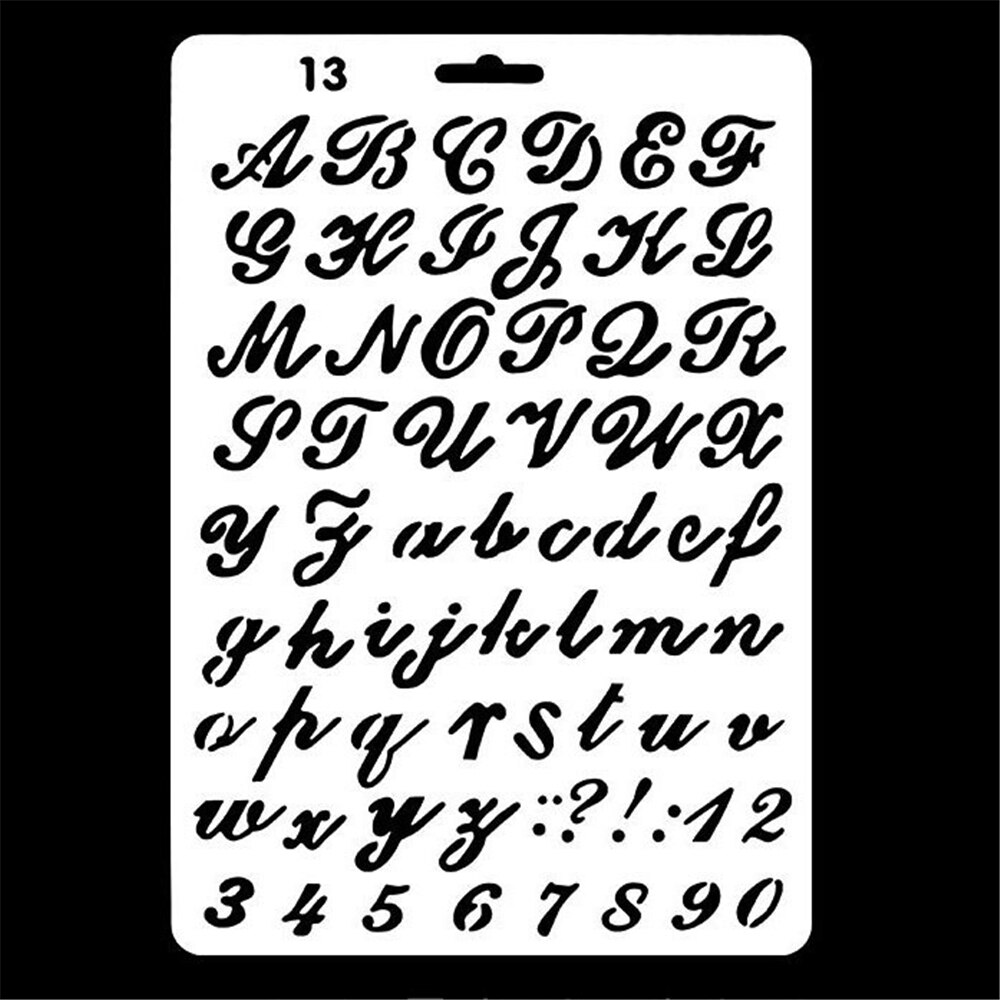 1 Pcs 27cm Alphabet Letters DIY Craft Layering Stencils Painting Scrapbooking Stamping Embossing Album Card Template: 13