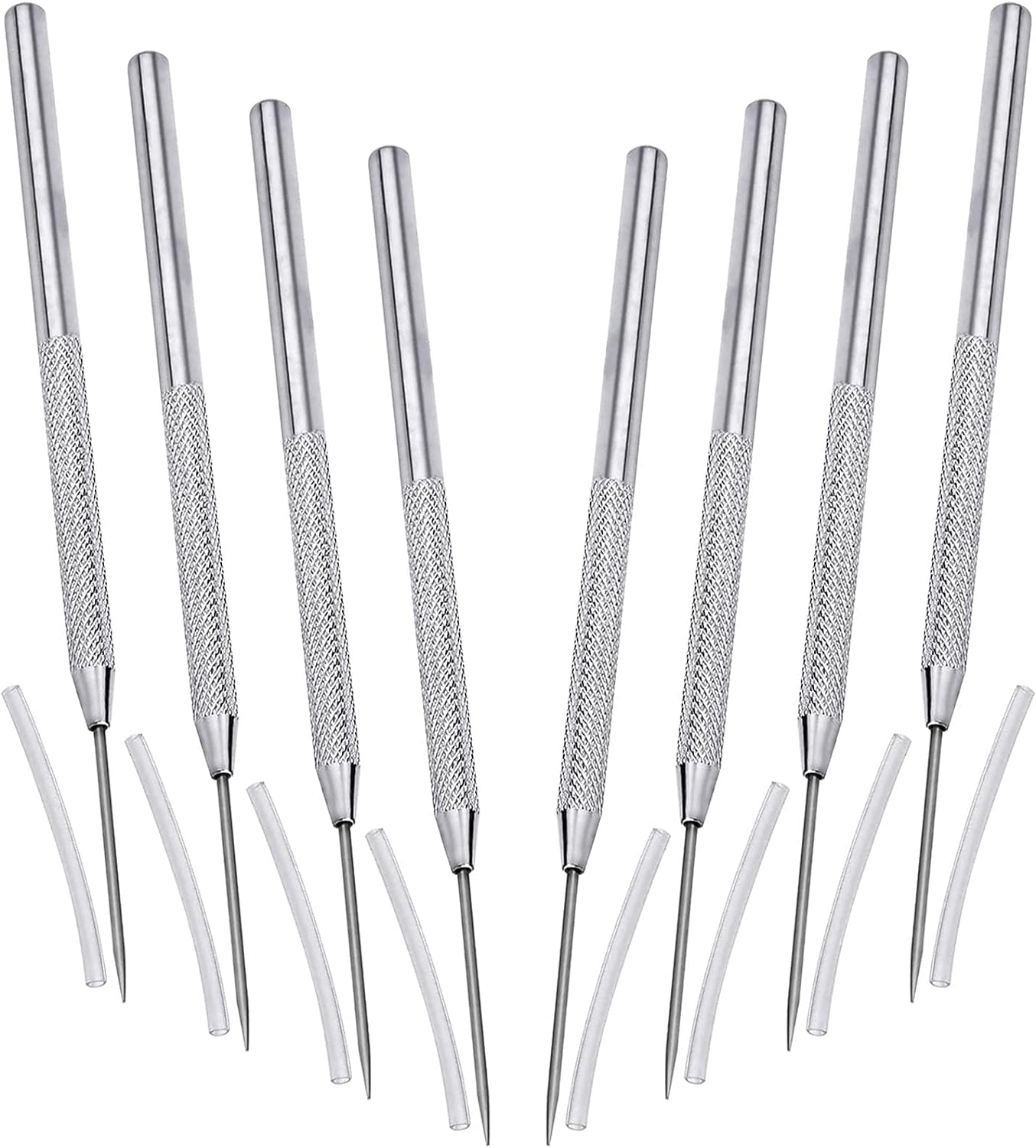 Herramientas de arcilla polimérica de aleación de aluminio, herramientas de escultura de cerámica, cinta de tallado, extremo de alambre, juego de herramientas de arcilla para detalles, 6 uds.: Chocolate