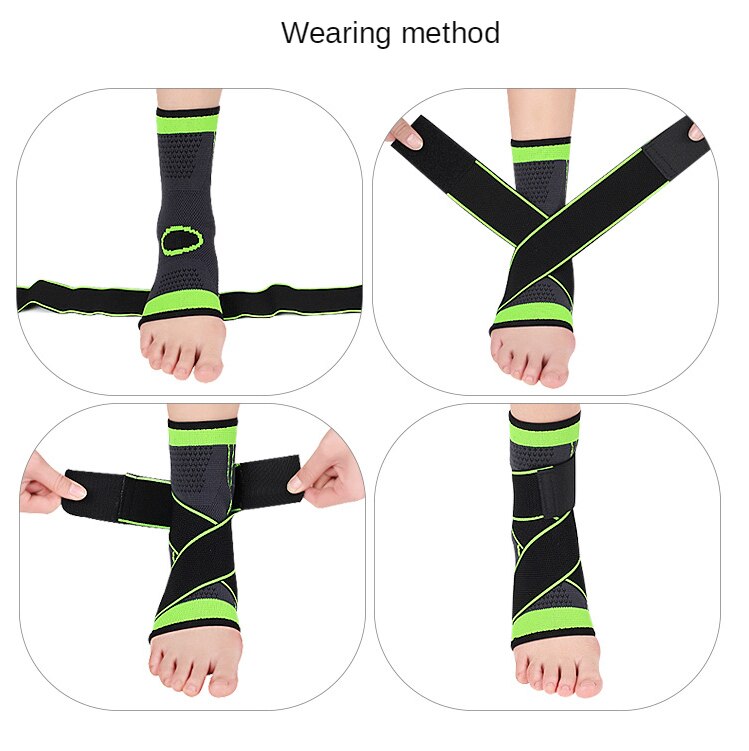 Protección del tobillo deportivo con Velcro, equipo de protección transpirable, para bádminton, fútbol, baloncesto, senderismo