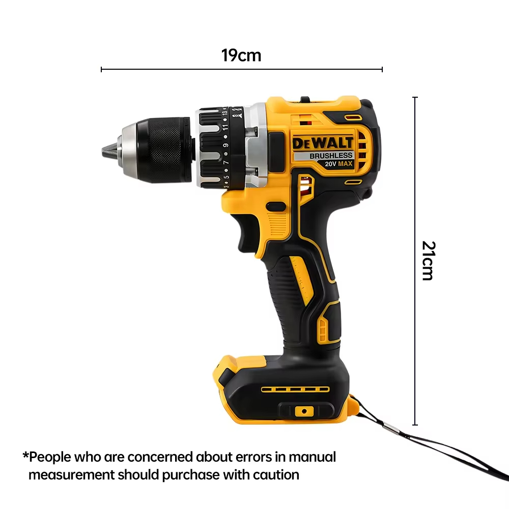 Dewalt DCD796 13 mm bürstenlose Schlagbohrmaschine, multifunktionaler Akkuschrauber, wiederaufladbar, 20-V-Akku, Elektrowerkzeuge