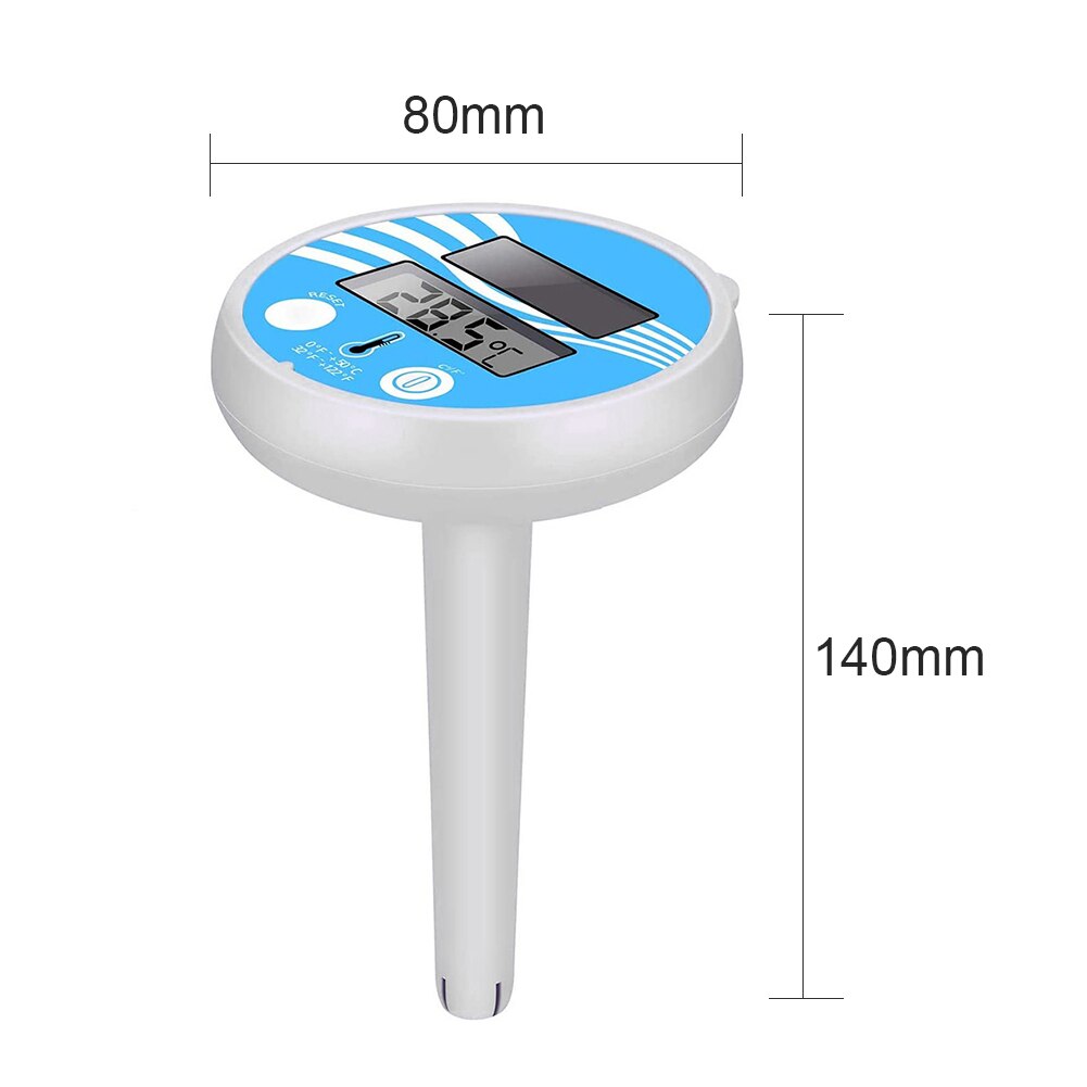 Portable ABS Plastic Swimming Pool Floating Thermometer Bathtub SPA Tub Fish Ponds Water Temperature Measuring Meter: L