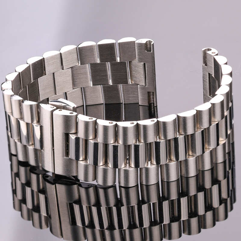 Pulseira de aço inoxidável 22mm 21mm 20mm 18mm 16mm relógio de metal sólido barcelet