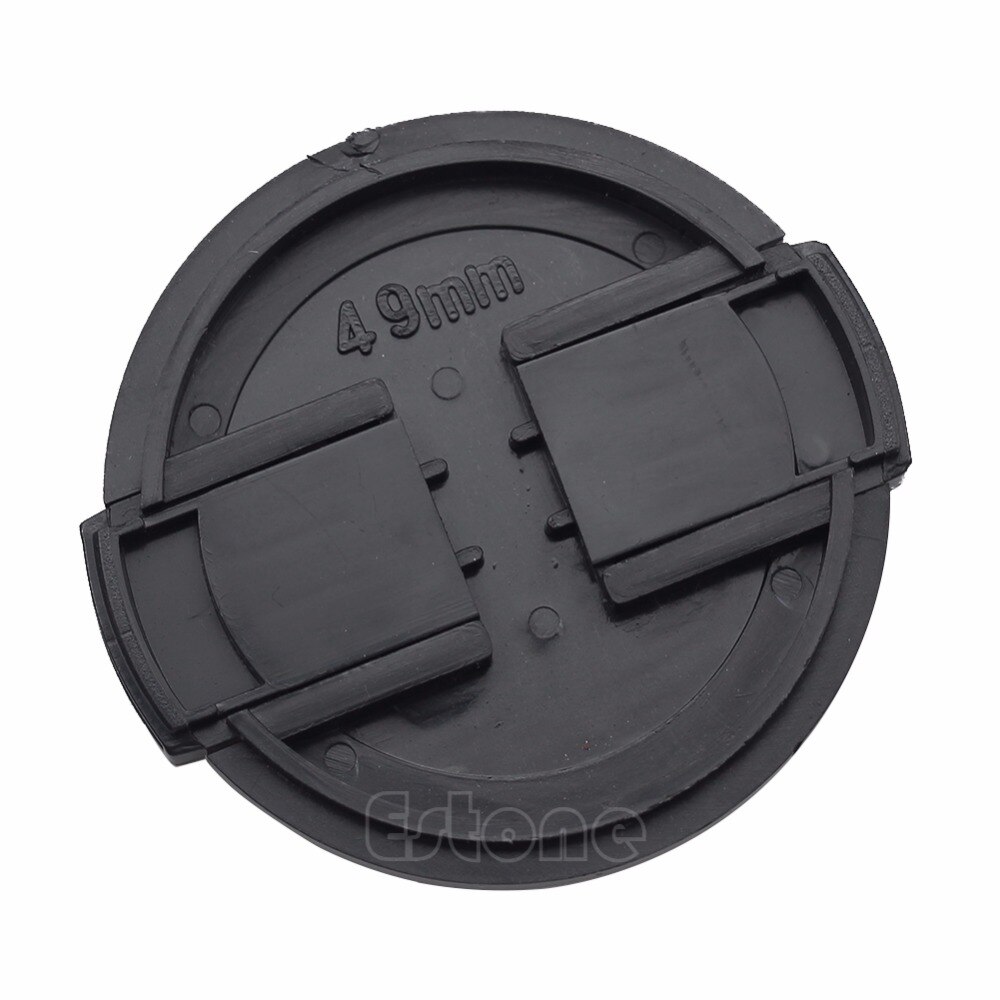 1 PC noir 49mm Snap sur le capuchon de l'objectif avant pour Canon Pentax Sony SLR DSLR caméra DC