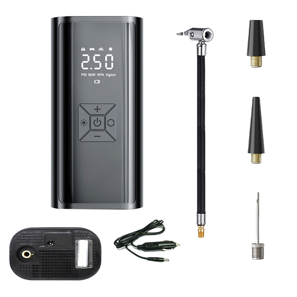 Tire Inflator LED Display Portable Air Pump Intelligent Rechargeable Air Pump Wireless for Vehicle Motorcycle for Car Tyre Balls: Red