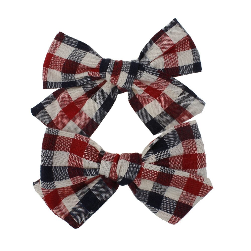 Baby Hair Clips For Girls Floral Hairgrips Bows Kids Hair Pins Lattice Barrettes Cotton infant Hairpin Handmade Accessories 2Pcs
