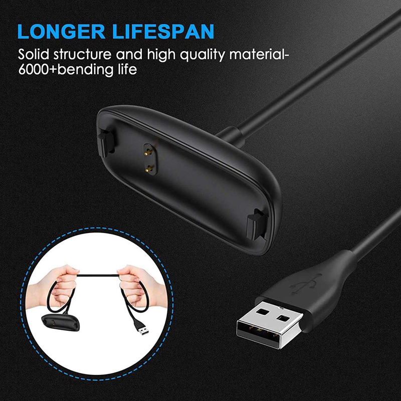 2 Pack 3.3FT Charging Cable USB Charging Stand Dock Station for Fitbit Inspire 2 Smartwatch(Not for Inspire)