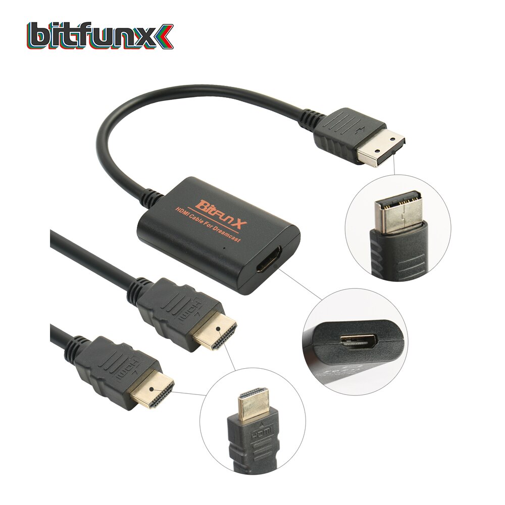 HDMI Adapter for Sega Dreamcast Consoles Dreamcast HDMI/HD-Link Cable