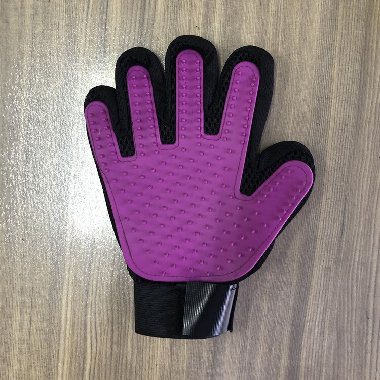 Brosse de bain en caoutchouc pour animaux de compagnie, gant en Silicone pour la Protection de l'environnement, Massage des animaux de compagnie, gant de toilettage pour chiens et chats, fournitures pour animaux de compagnie: right / E