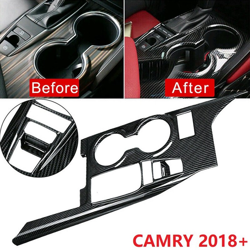 Fits 2018-2023 Toyota Camry Inner Gear Shift Box Panel Cover Trim (Gloss Black) main image 1