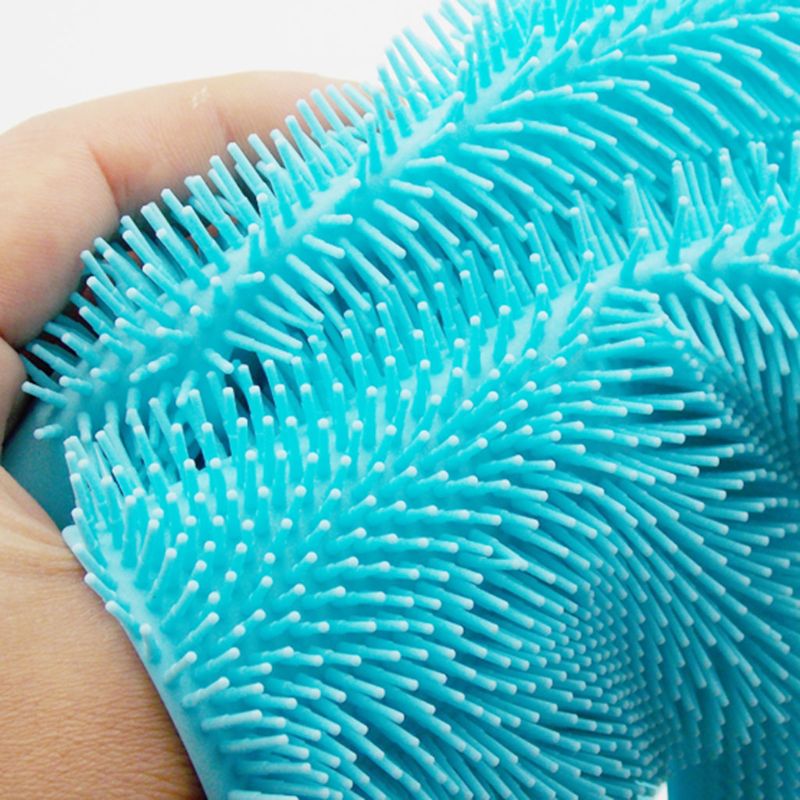 Silikonowe pielęgnacja zwierząt domowych rękawiczki placki kąpieli robić usuwania włosów rękawice ząbkowanie dla kotów LX9C