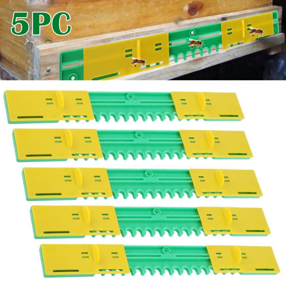 5Pcs Bijenkorf Nest Deur 32/37/41/45Cm Plastic Bee Nest Strip Draagbare Anti-running Apparaat Bijenteelt Tool Vent Schuifdeur
