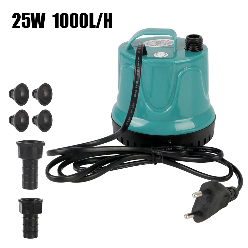 650-1500l/H Aquarium Vis Vijver Tank Tuit Stille Dompelbare Water Fontein Pomp Filtratie Reiniging 18W 25W 40W: Black