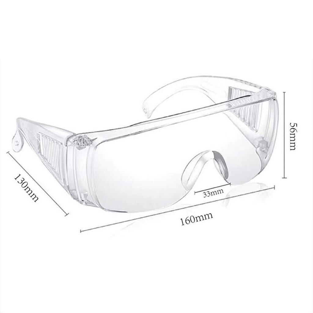 3 Pcs Transparent Frame PC Safety Glasses Hospital Worker Eye Protection Eyewear Prevent Saliva Anti Flu Elastic Band