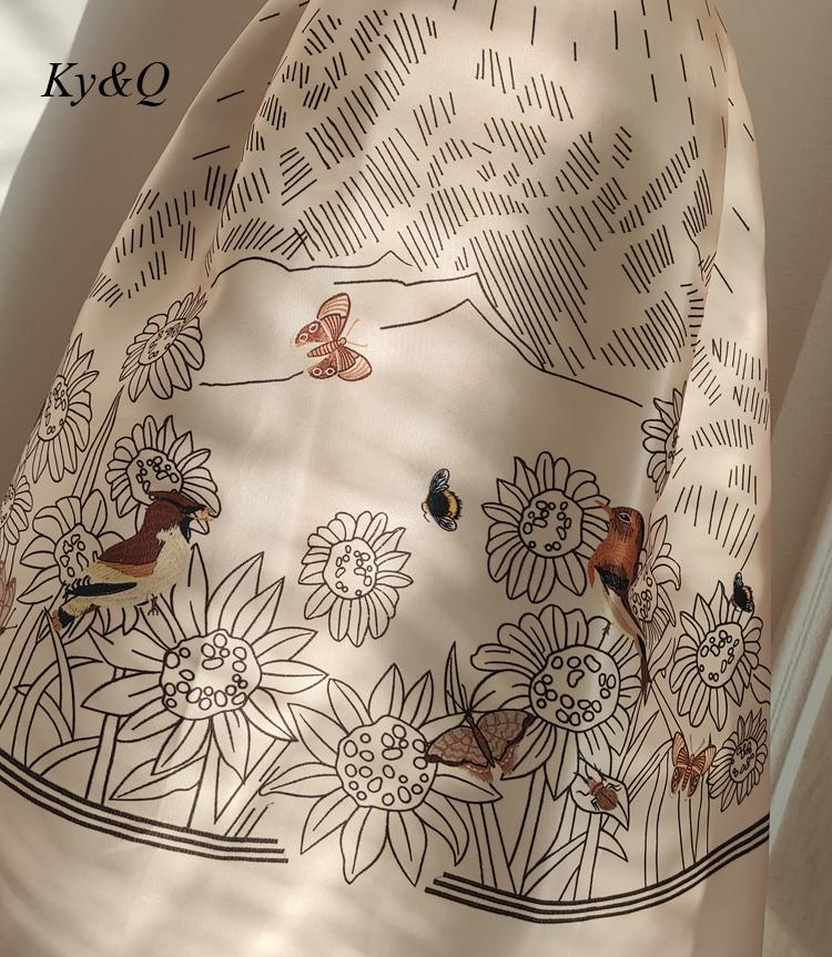 Vietnamese Brand 2022 Summer Party Sun Flower Printed Dress Woman Fishbone Waist Closing Strapless A-Line Dresses