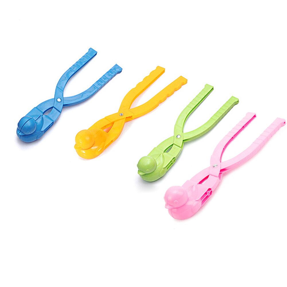 Plastic Eend Vorm Sneeuwbal Maker Clip Kids Zand Sneeuw Bal Mal Speelgoed Willekeurige