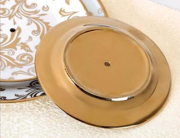 European ceramic three-layer fruit plate cake rack dried fruit plate snack plate snack double-layer plate wedding tray candy box