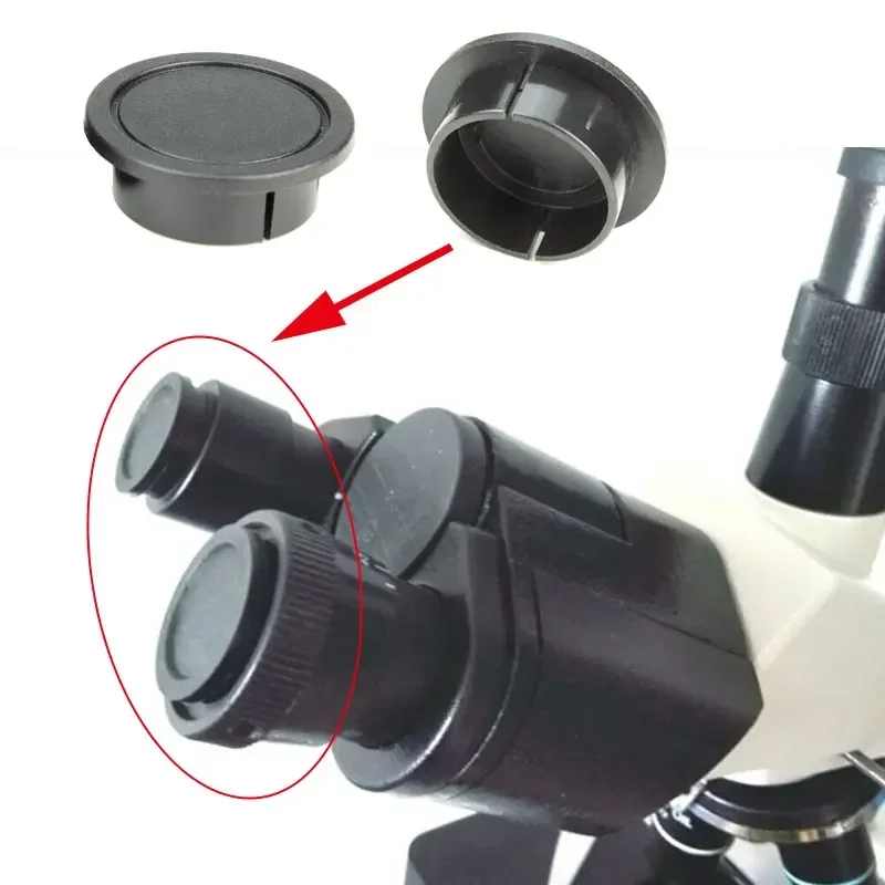 Tubo para auricular de microscopio de 30mm/30,5mm de diámetro, cubierta a prueba de polvo, 2 unids/lote, accesorios para Microscopio, herramientas, Accesorio telescópico