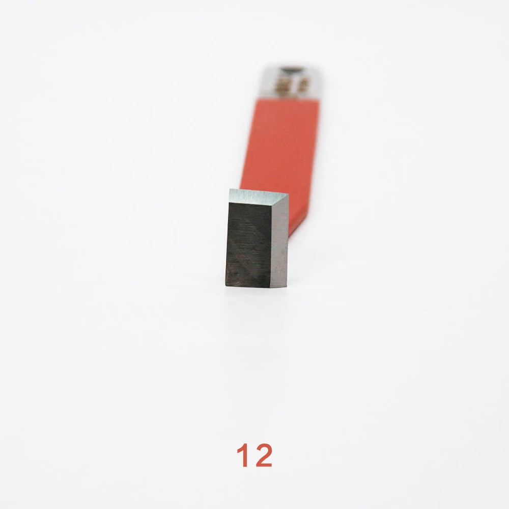 Cuchillo de acero de tungsteno, herramienta de corte de Cuchilla de recorte en blanco, resistente al desgaste, de aleación superdura, tamaño pequeño: 12